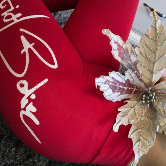 Celestial Bodiez Pants - Celestial Bodies Red Workout Pants